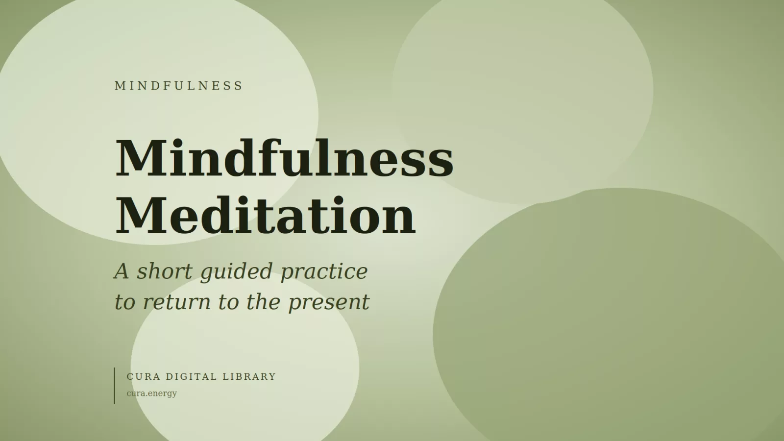Mindfulness Meditation