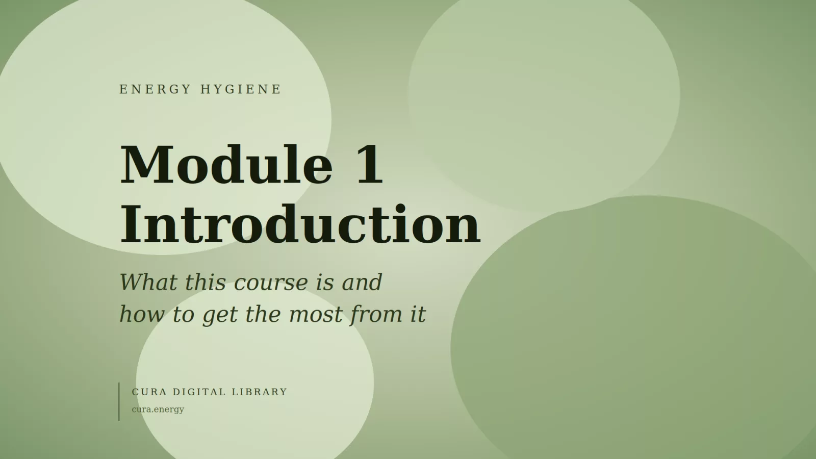 Module 1 — Introduction
