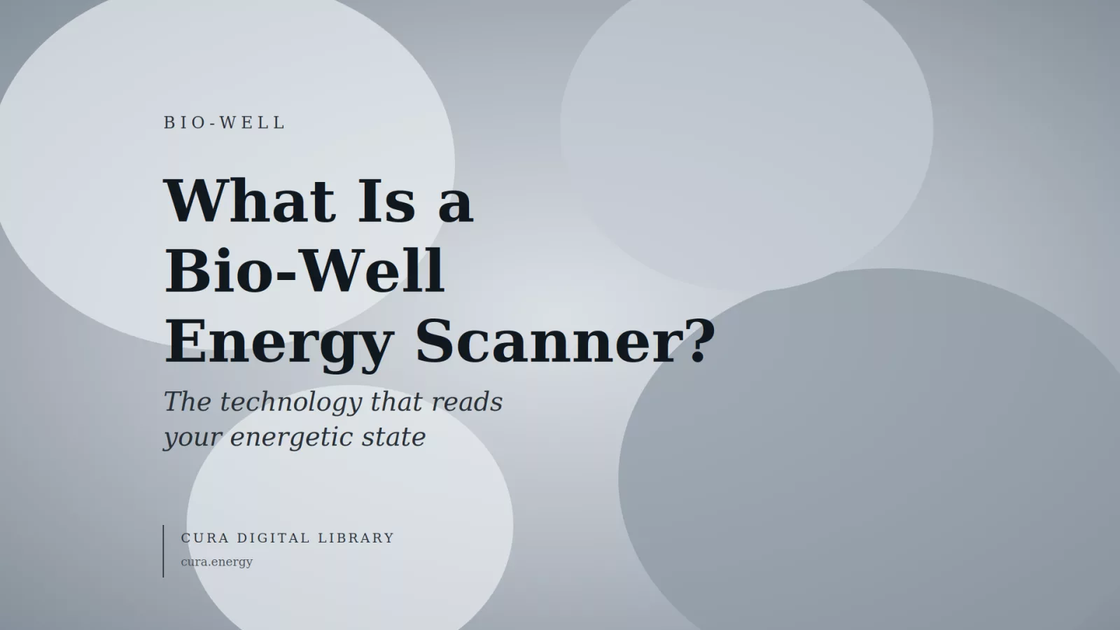 What Is a Bio-Well Energy Scanner?
