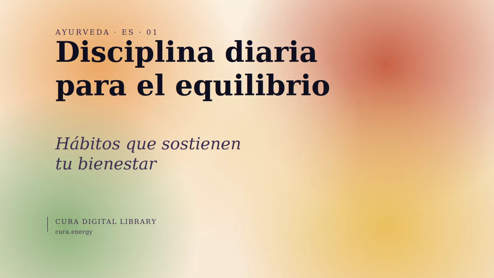 Disciplina diaria para el equilibrio